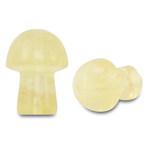 Pierres naturelles pendentifs calcite champignon Jaune