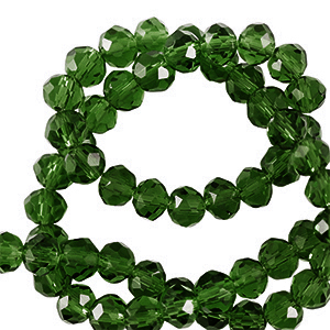 Perles &agrave; facettes 4x3mm disque Heishi Vert fonc&eacute;