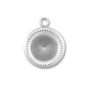 BY31&reg; Breloques en acier Inox avec serti pour SS39 chaton Argent&eacute;