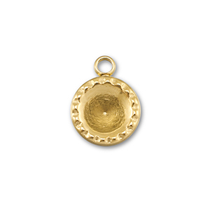 BY31&reg; Breloques en acier Inox avec serti pour SS29 chaton Dor&eacute;