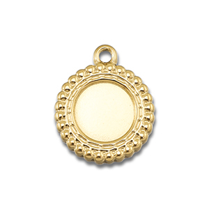 BY31&reg; Breloques en acier Inox avec serti pour SS34 flatback Dor&eacute;