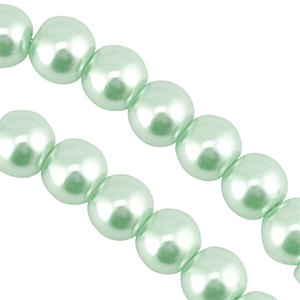 Perles en verre 6mm Pastel vert menthe