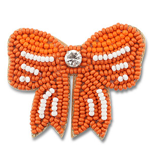 Broches n&oelig;ud Orange-blanc
