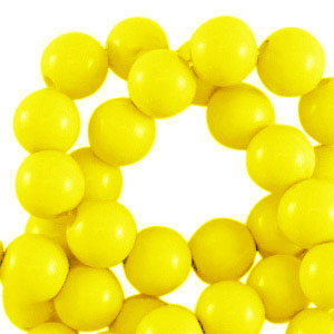 Perles acryliques 6 mm brillant Jaune