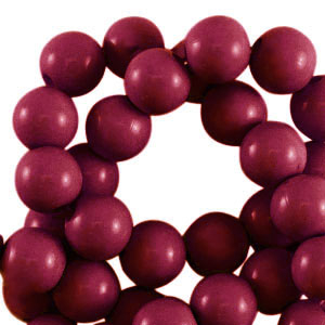 Perles acryliques 4 mm brillant Rouge cerise