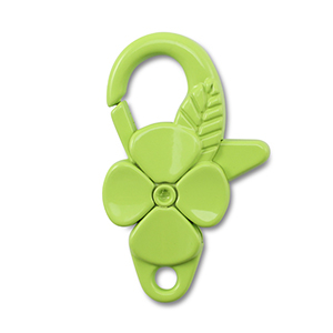 Appr&ecirc;ts color&eacute;s fermoir mousqueton fleur Vert