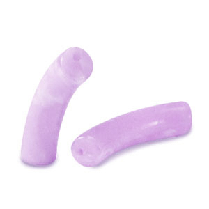 Perles acryliques tube Lilas marbr&eacute;