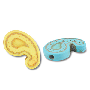 Perles en c&eacute;ramique goutte Multicolore