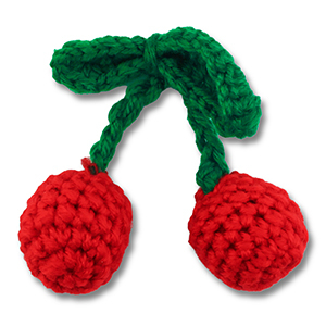 Cerises au crochet Rouge-vert