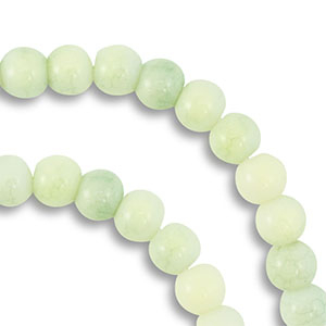 Perles en verre 6 mm Vert clair-jaune clair