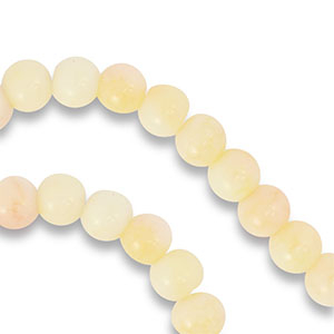 Perles en verre 6 mm Jaune clair-rose clair-blanc