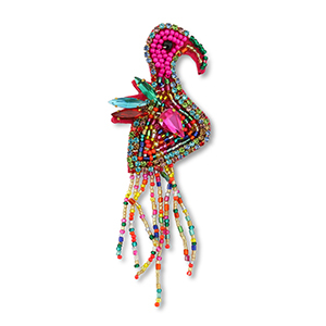 Broches flamant Multicolore
