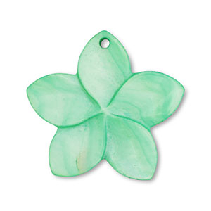 Breloque coquillage fleur Vert