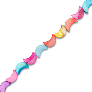 Perles coquillage lune Multicolore