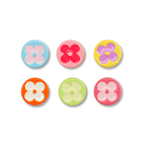 Perles en m&eacute;tal &eacute;maill&eacute;e rond Multicolore