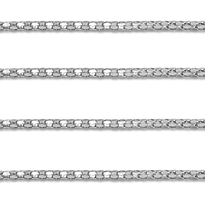 Appr&ecirc;ts en acier Inox cha&icirc;ne maille jaseron popcorn Argent&eacute;