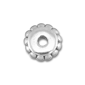Perles en acier Inox spacer 7mm Argent&eacute;