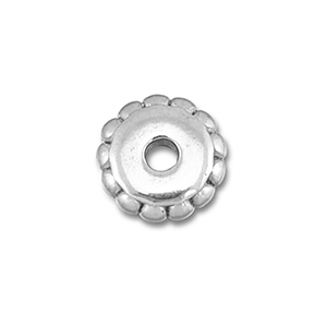 Perles en acier Inox spacer 5mm Argent&eacute;