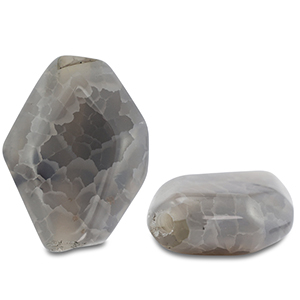 Pierres naturelles perles Calc&eacute;doine irr&eacute;gulier Gris