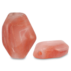 Pierres naturelles perles Agate irr&eacute;gulier Orange fonc&eacute;