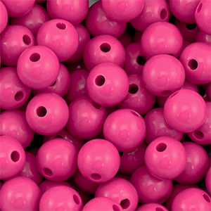 DQ Perles acryliques 10 mm Rose magenta