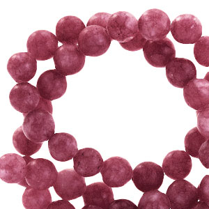 Pierres naturelles Quartz 6mm mat Rose corail