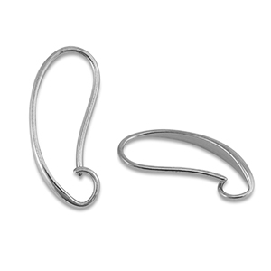 Appr&ecirc;ts en acier Inox boucles d'oreilles crochet Argent&eacute;