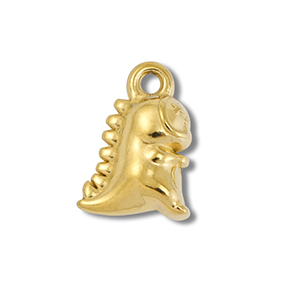 Breloques en acier Inox dinosaure Dor&eacute;