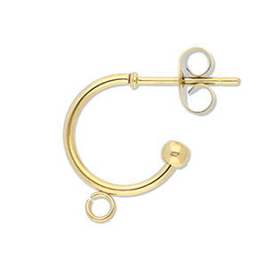 Appr&ecirc;ts en acier Inox boucles d'oreilles cr&eacute;oles avec anneau Dor&eacute;