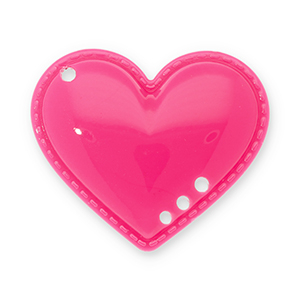 Pendentifs accroche-regard coeur Rose fonc&eacute;