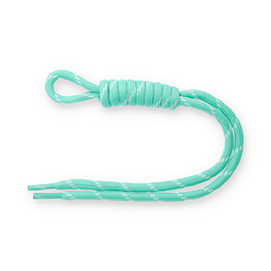 Porte-cl&eacute;s paracorde Turquoise menthe-blanc