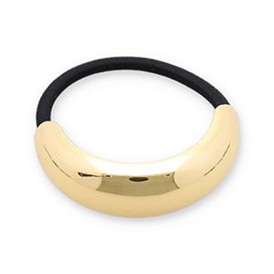 Accessoires pour cheveux &eacute;lastique &agrave; cheveux avec m&eacute;tal Dor&eacute;-noir