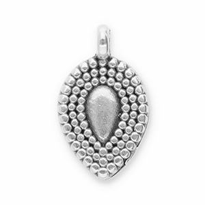 Breloques en m&eacute;tal DQ goutte Argent&eacute; antique (sans nickel)