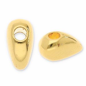 Perles en m&eacute;tal DQ demi-c&oelig;ur Dor&eacute; (sans nickel)