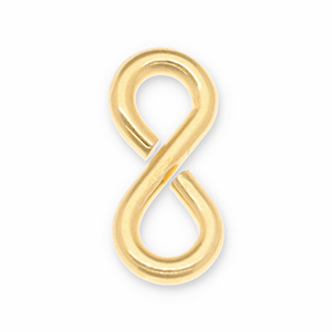 Appr&ecirc;ts en m&eacute;tal DQ Eco-brass&reg; anneau bris&eacute; "8" Dor&eacute; (sans nickel)