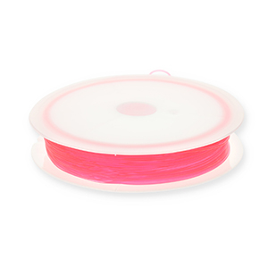Fil &eacute;lastique 0.5mm Rose n&eacute;on