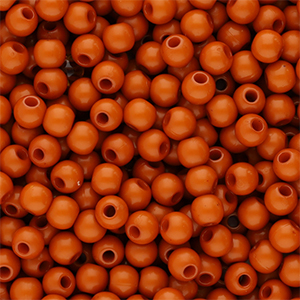 Perles acryliques 4 mm brillant Rouge terracotta