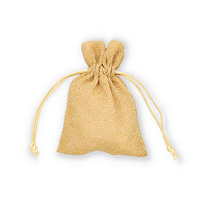 Sachet &agrave; bijoux avec pailletes Dor&eacute;