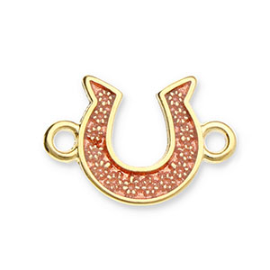 Breloques en m&eacute;tal DQ connecteur fer &agrave; cheval Dor&eacute;-marron cuivr&eacute; (sans nickel)