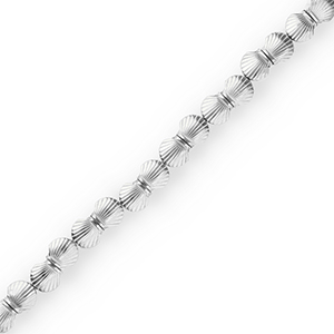 Perles h&eacute;matites coquille Argent&eacute;