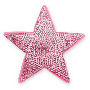 Pendentifs accroche-regard avec strass &eacute;toile Rose clair