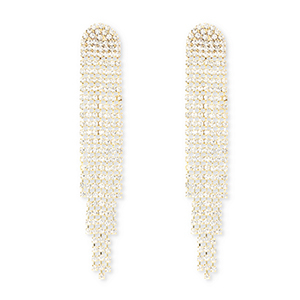 Boucles d'oreilles / puces d&rsquo;oreilles en laiton Eco-brass&reg; avec strass Dor&eacute;-cristal