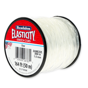 Beadalon Elastic Stringing Wire 1.5mm 50 metre Transparent