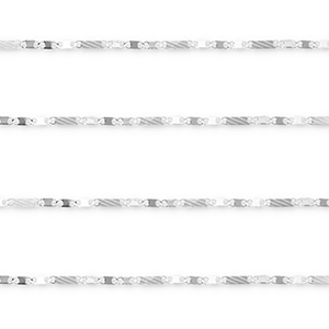 Appr&ecirc;ts en acier Inox cha&icirc;ne maille jaseron maille figaro Argent&eacute;