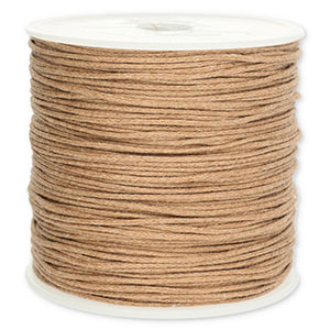Fil en coton cir&eacute; wax 1 mm Beige sable