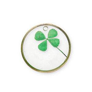 Pendentifs avec fleurs s&eacute;ch&eacute;es Dor&eacute;-vert