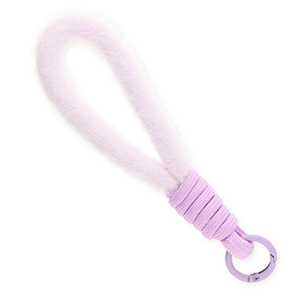 Cordon t&eacute;l&eacute;phonique tendance peluche Lilas pastel
