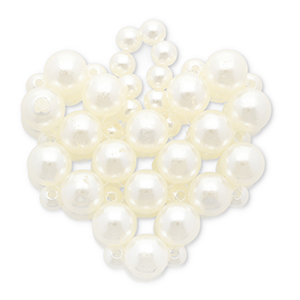 Pendentifs accroche-regard coeur Blanc