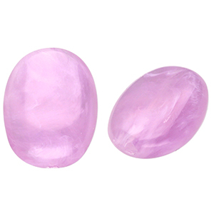 Perles acryliques ovale Violet lavande-marbr&eacute;