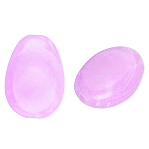 Perles acryliques ovale Violet lavande-marbr&eacute;
